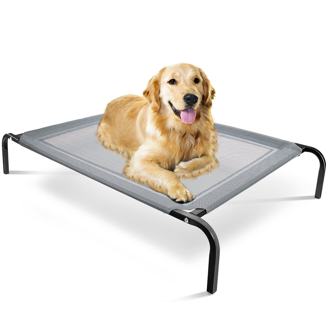 Paws and Pals Dog Bed Elevated High Quality Camping for Dogs Cats (Gray) (MM)