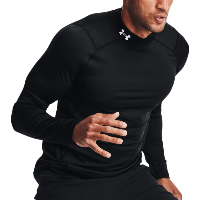 Men's ColdGear Armour Fitted Mock Long Sleeve