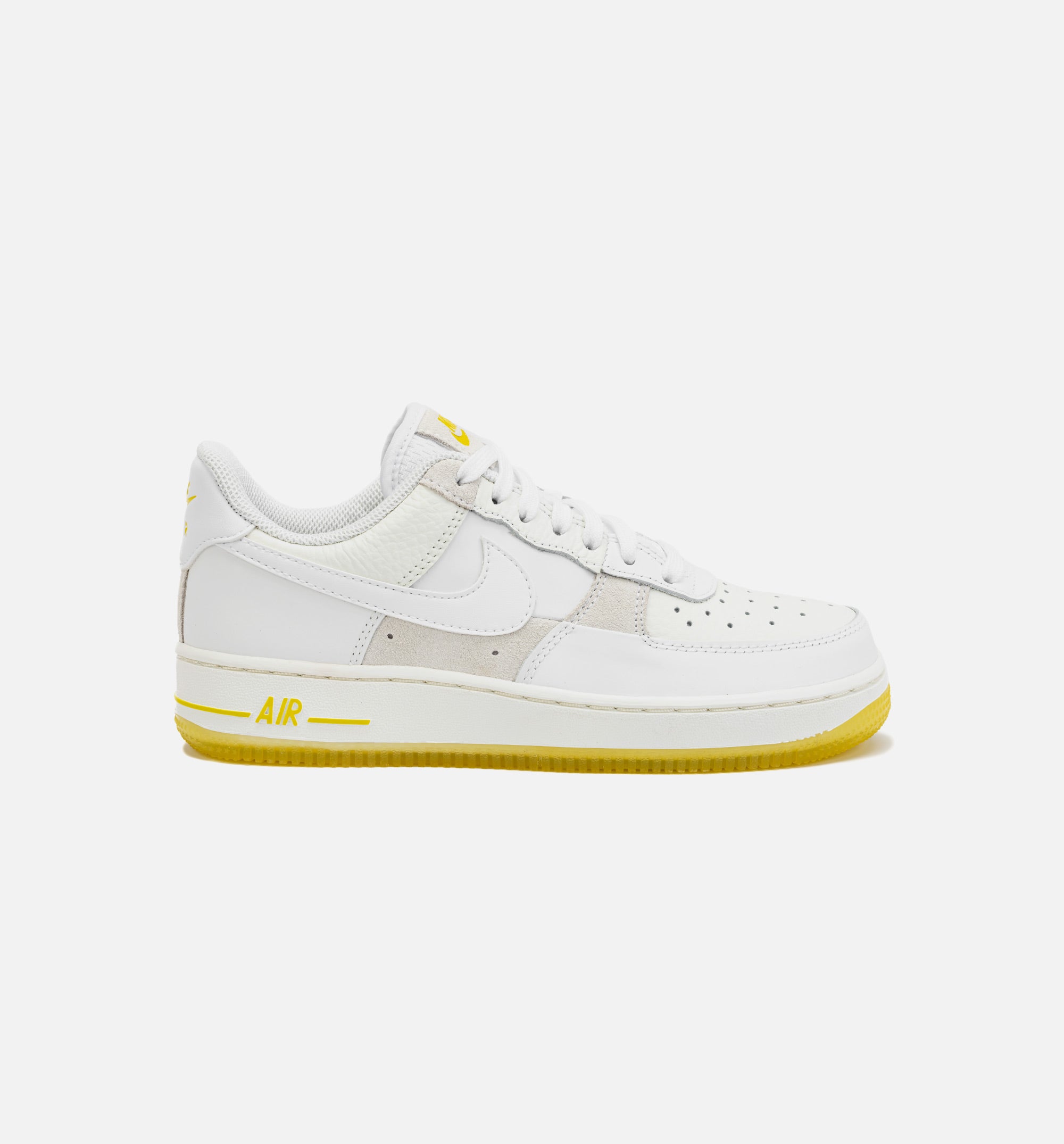 Air Force 1 Low Patchwork Womens Lifestyle Shoe - Summit White/Opti Yellow