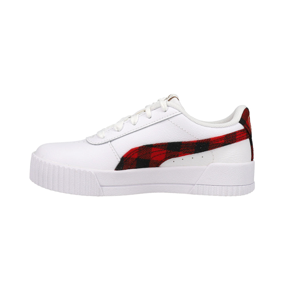 Carina Winter Plaid Perforated Logo Platform Sneakers (Little Kid)