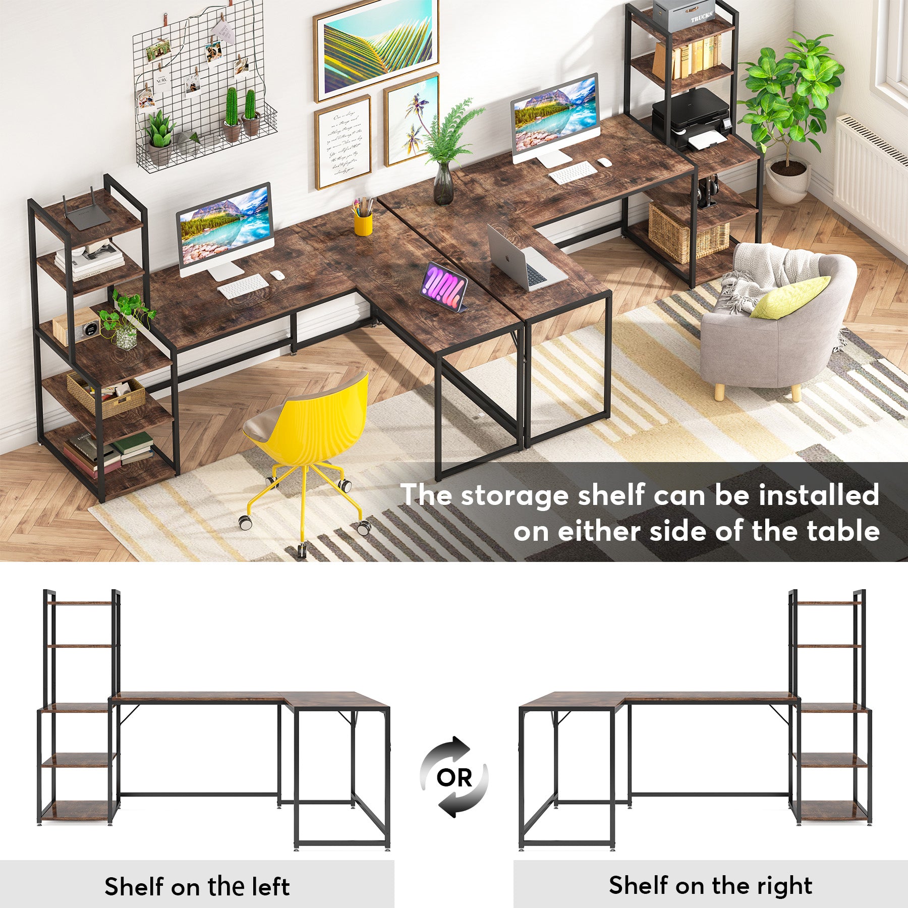 Reversible L-Shaped Desk, 79