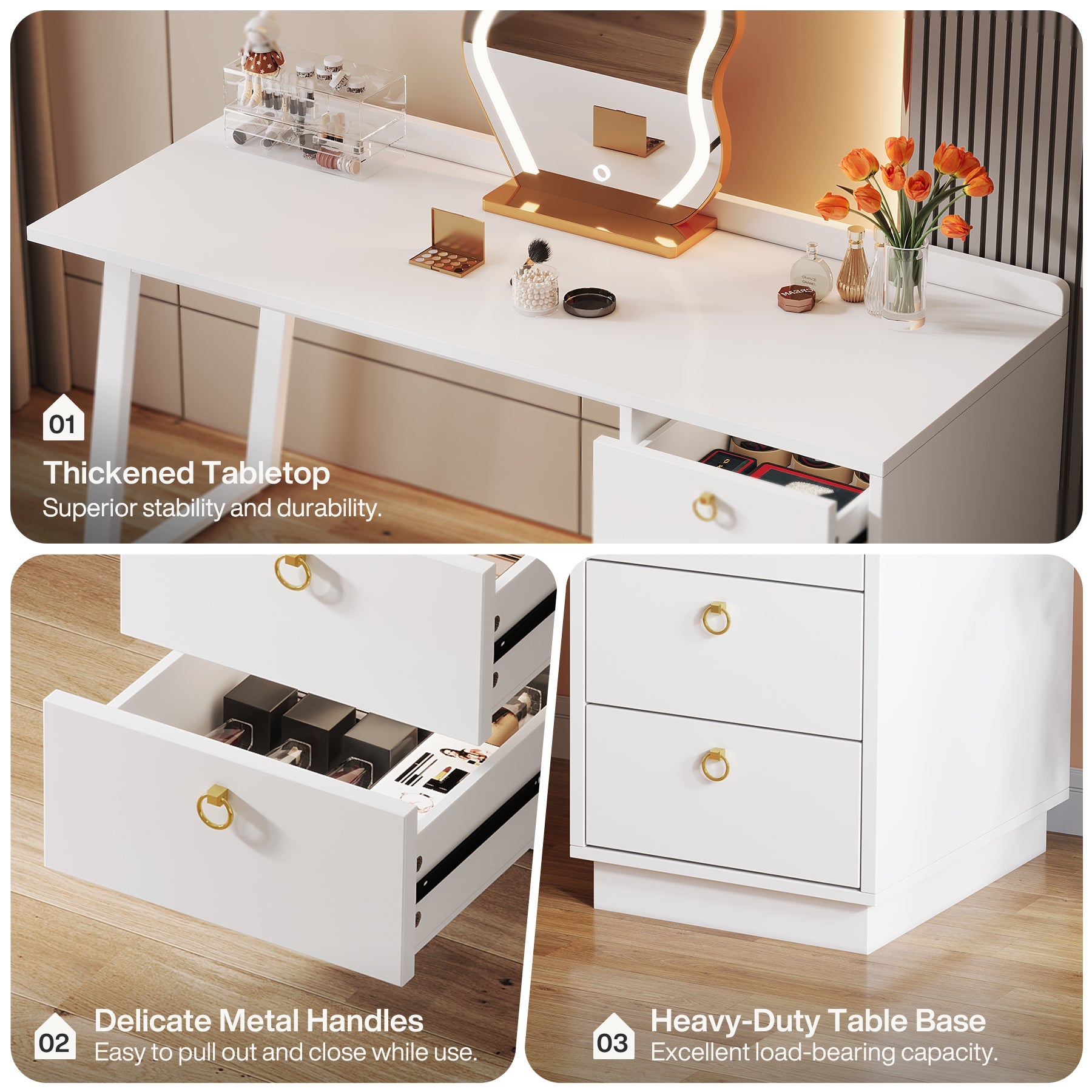 Modern Makeup Vanity Desk, 55