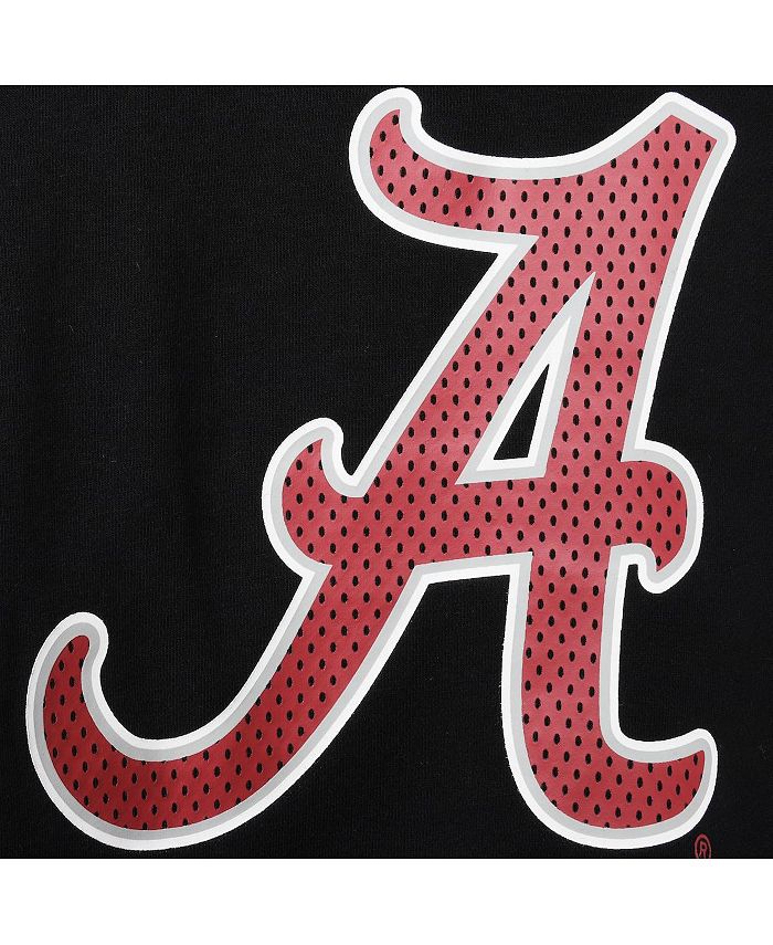 Women's Black Alabama Crimson Tide Perforated Logo Pullover Sweatshirt