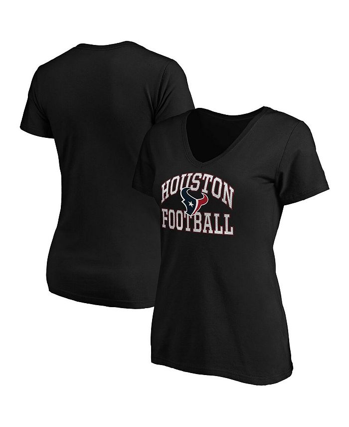 Women's Black Houston Texans Showtime Franchise Fit V-Neck T-shirt