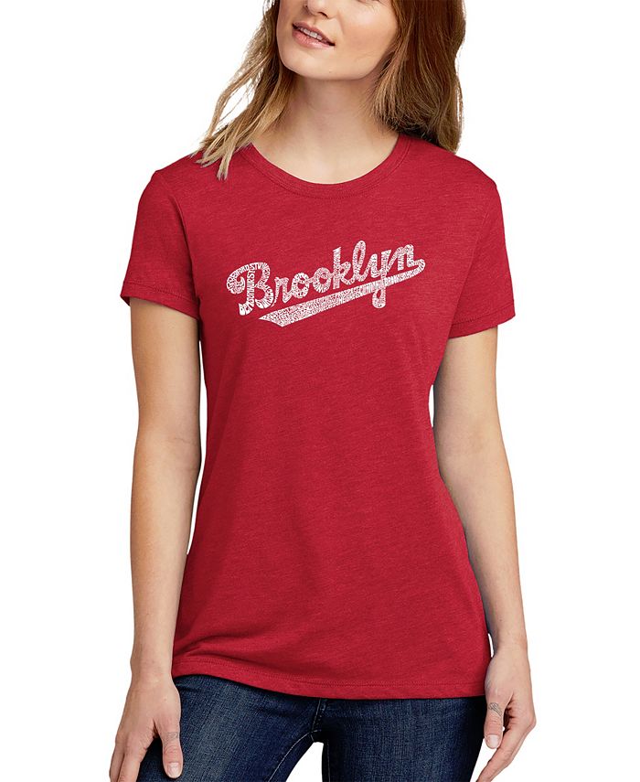 Women's Premium Blend Word Art Brooklyn Neighborhoods T-shirt
