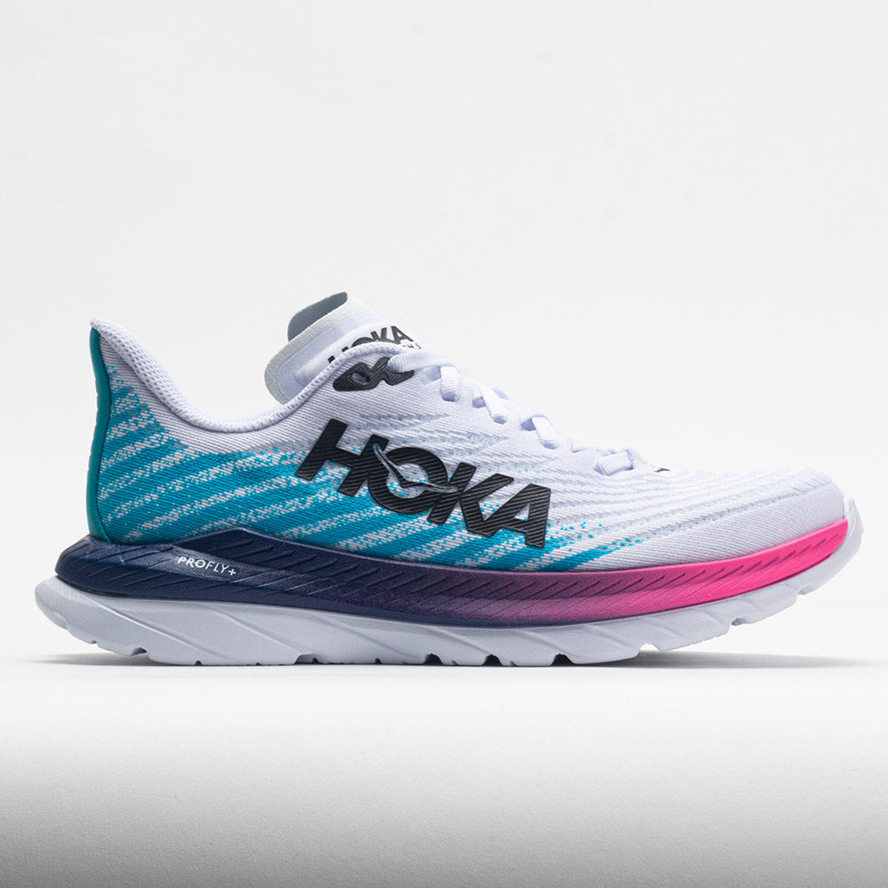 HOKA Mach 5 Women's White/Scuba Blue