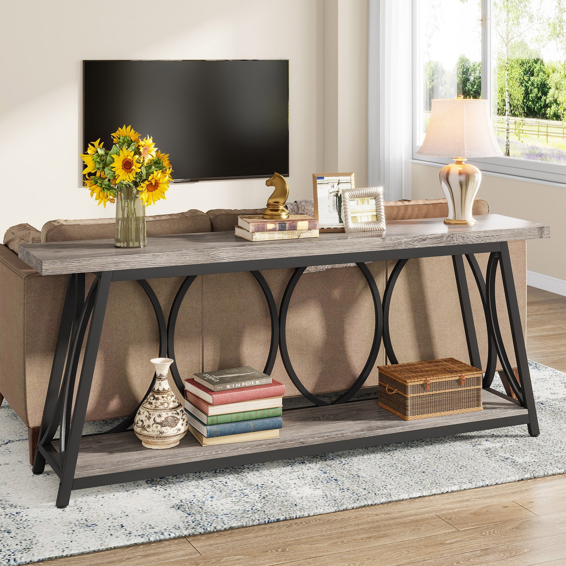 2-Tier Console Table, 70.9