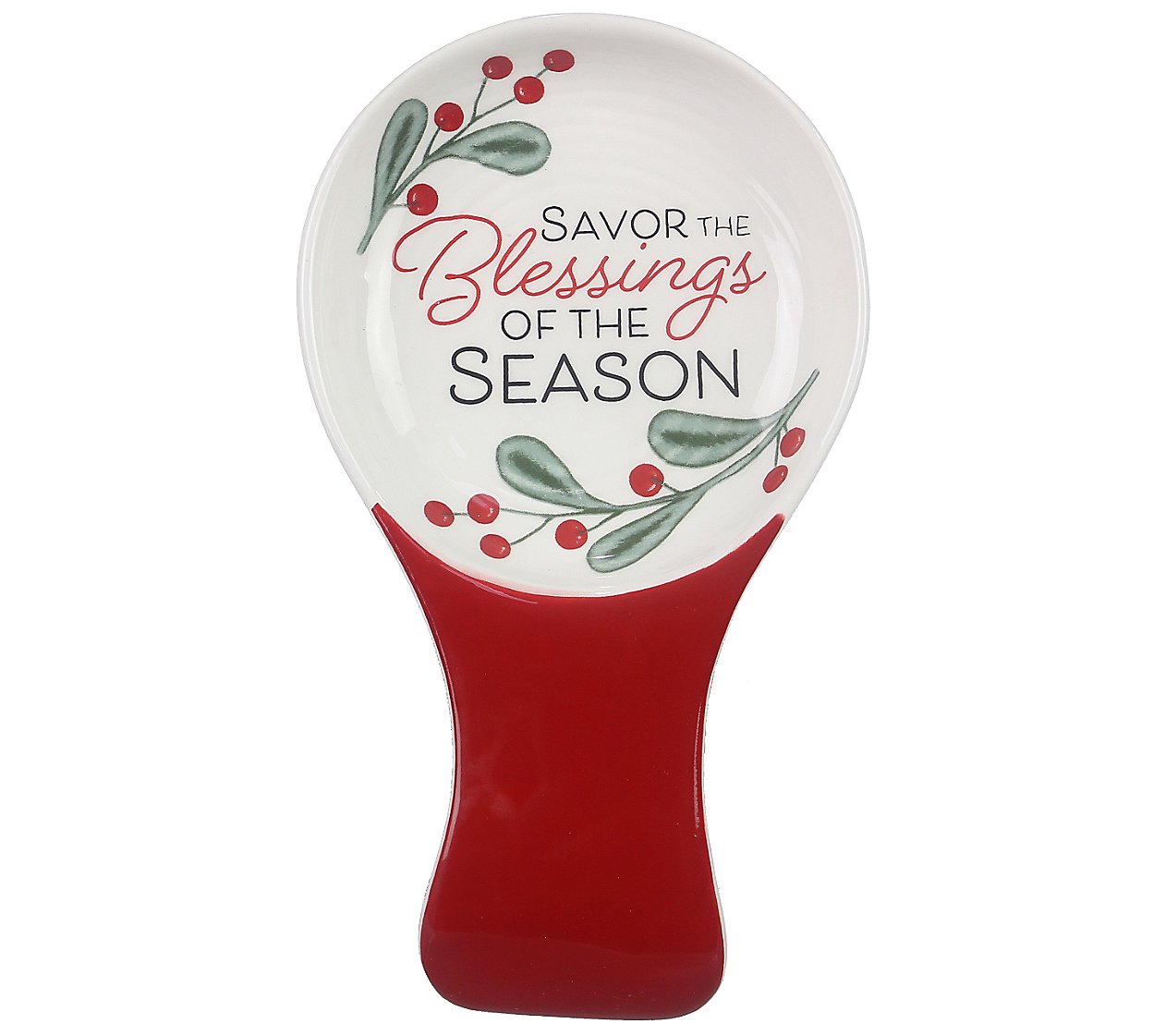 Young's Inc. Ceramic Christmas Blessing Spoon R est