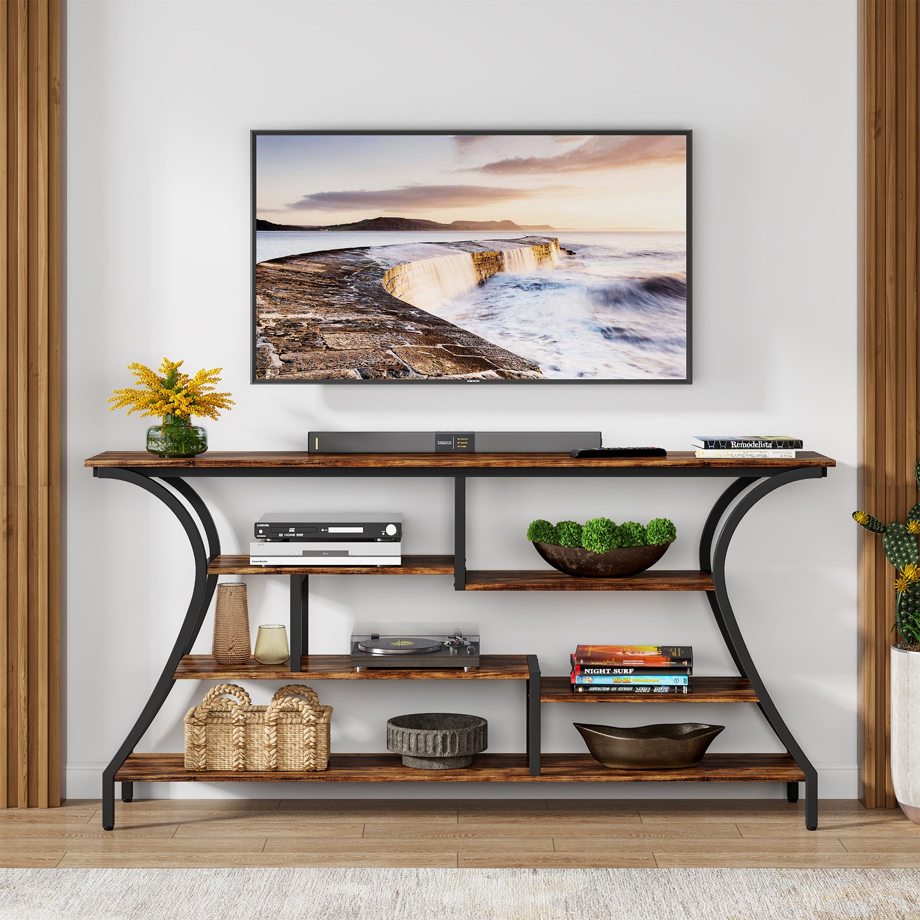 Industrial Console Table, 70.9