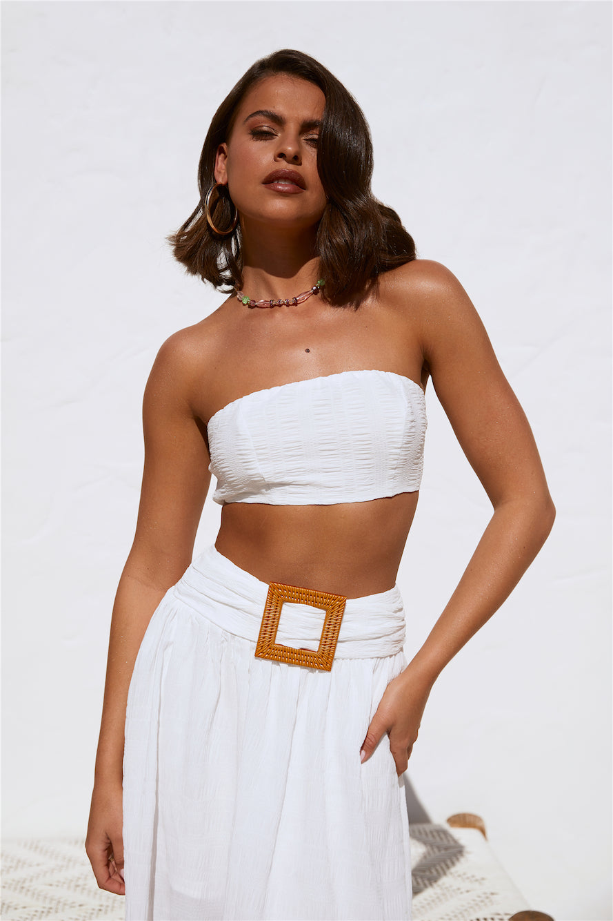 Iconic Revival Crop White