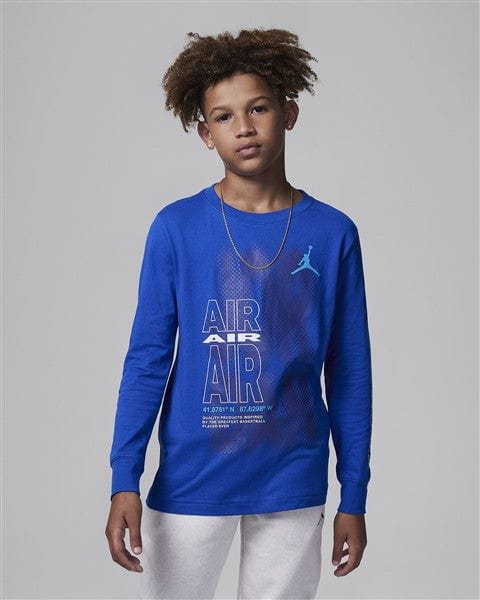 JORDAN AIR STACKED SCREEN L/S TEE_ GRADESCHOOL BOYS