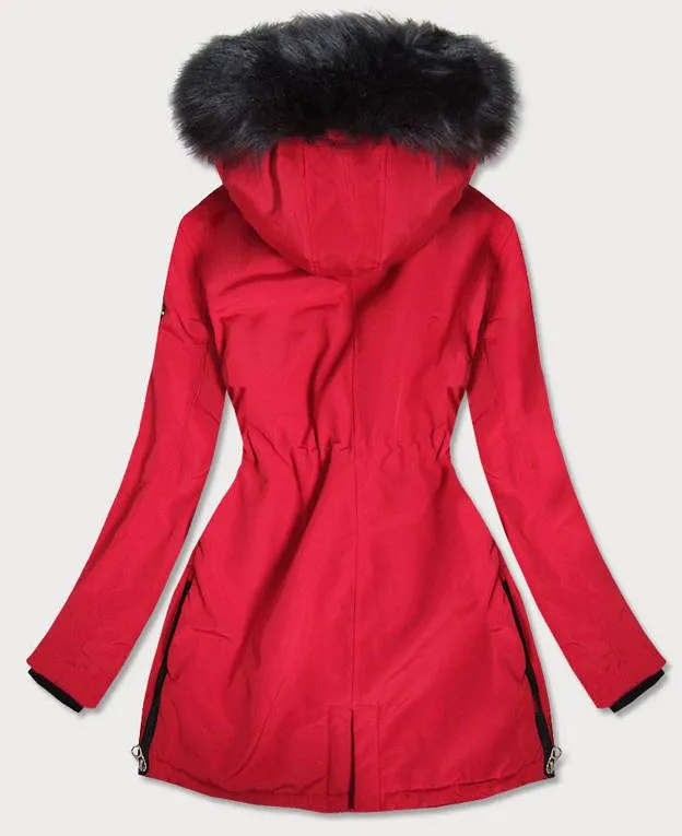 Waterproof ladies high top jacket red