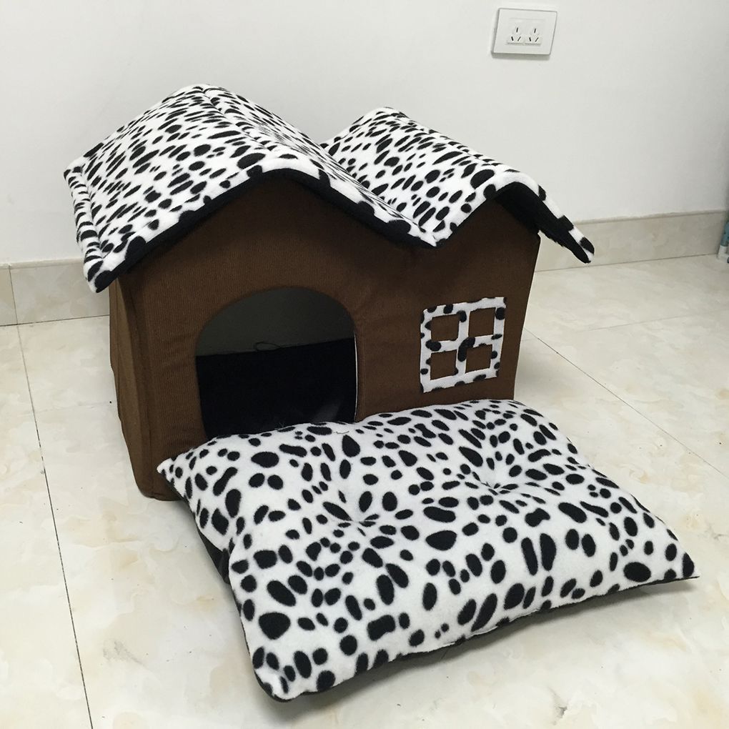 Dog House Warm Dog Beds for Small Pets Cats Rabbit Removable Cover Mat Home Shaped Pet Kennel Cave