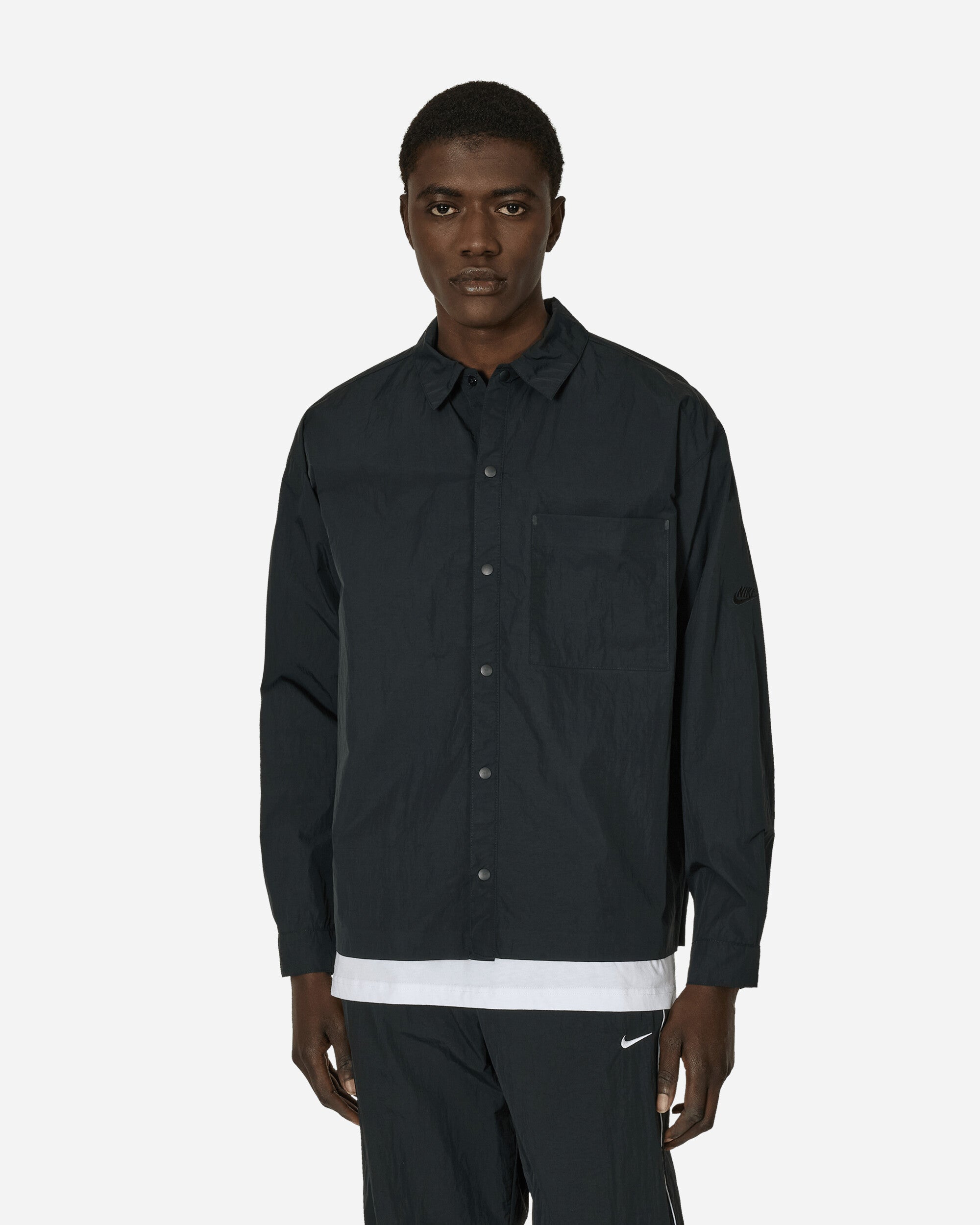 Tech Pack Woven Longsleeve Shirt Black