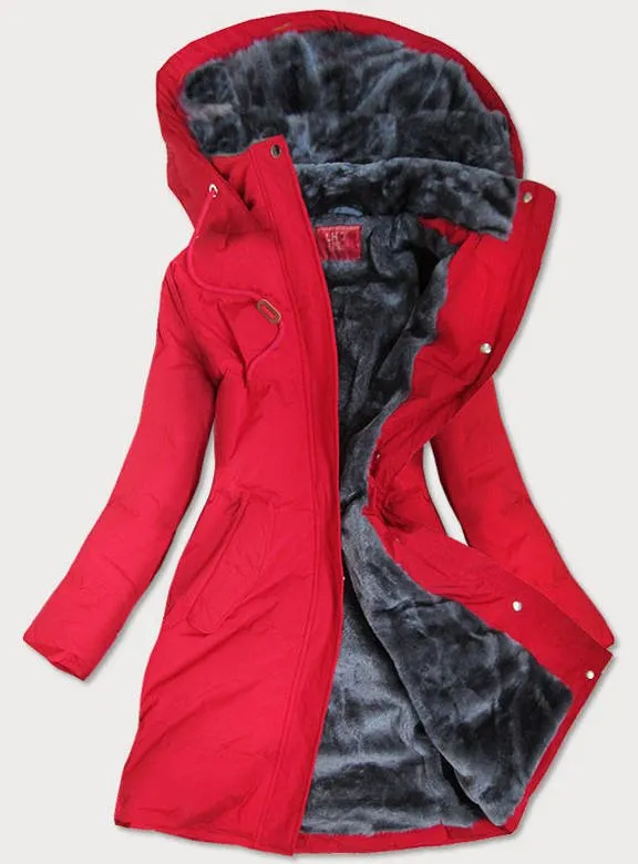 Red stitch waterproof ladies jacket
