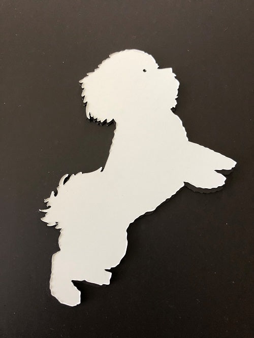 DCentral Bichon Dog Flexible Screen Magnet: Double-Sided Décor; For NON-RETRACTABLE Screens， Multipurpose， Helps to Stop Walking into screens， Covers small tears in Screens， . Size 4.3