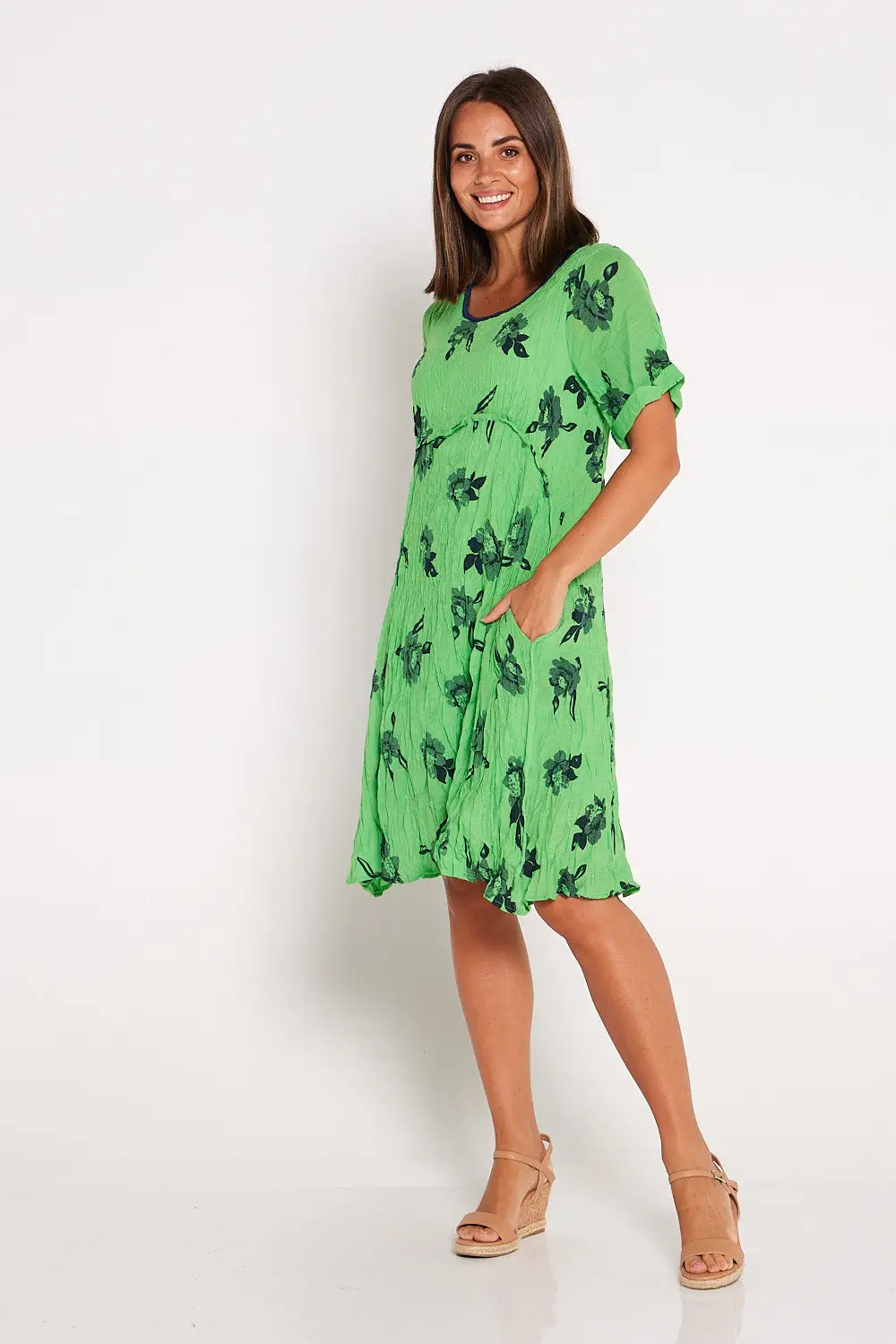 Waterhouse Petite Dress - Green Floral