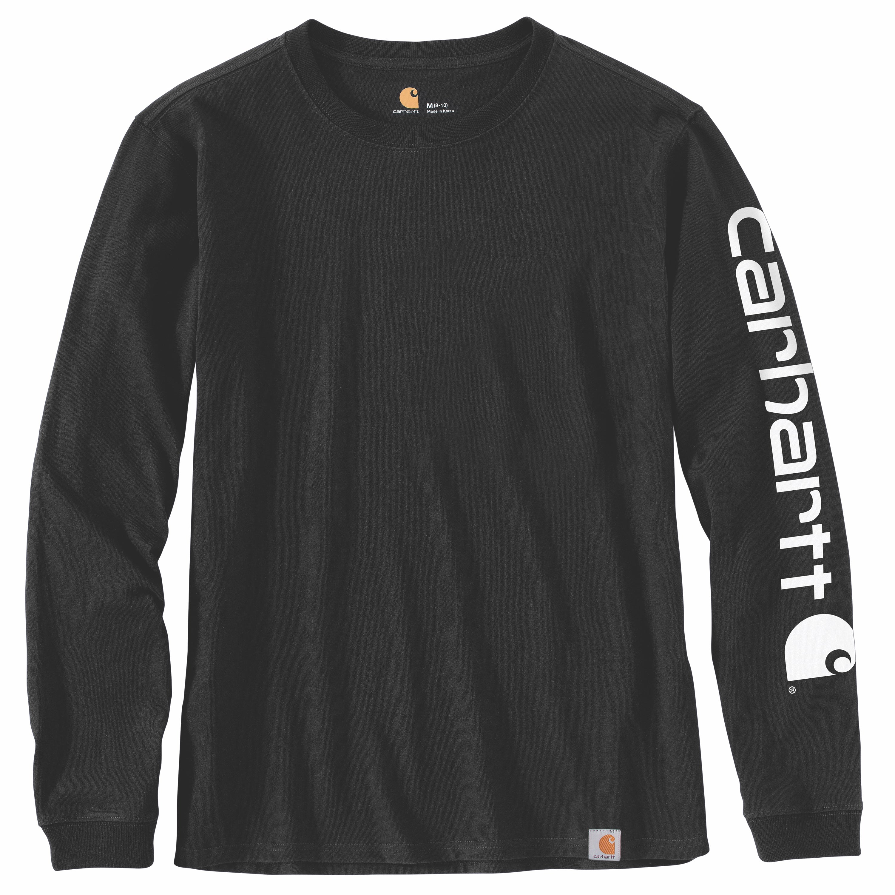 Carhartt Women's Heavyweight Long Sleeve Logo T-Shirt_Black