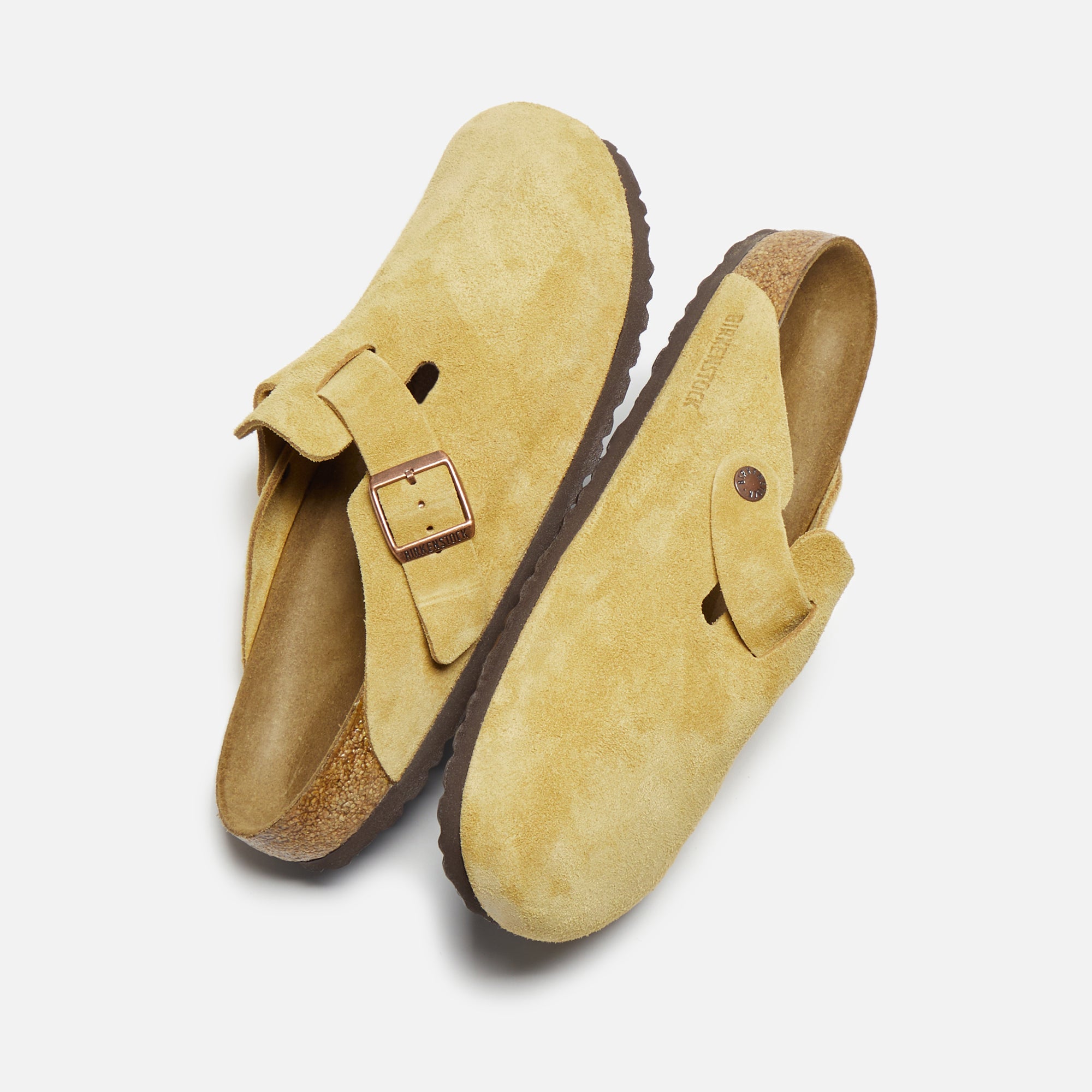 Birkenstock WMNS Boston Suede - Latte Cream