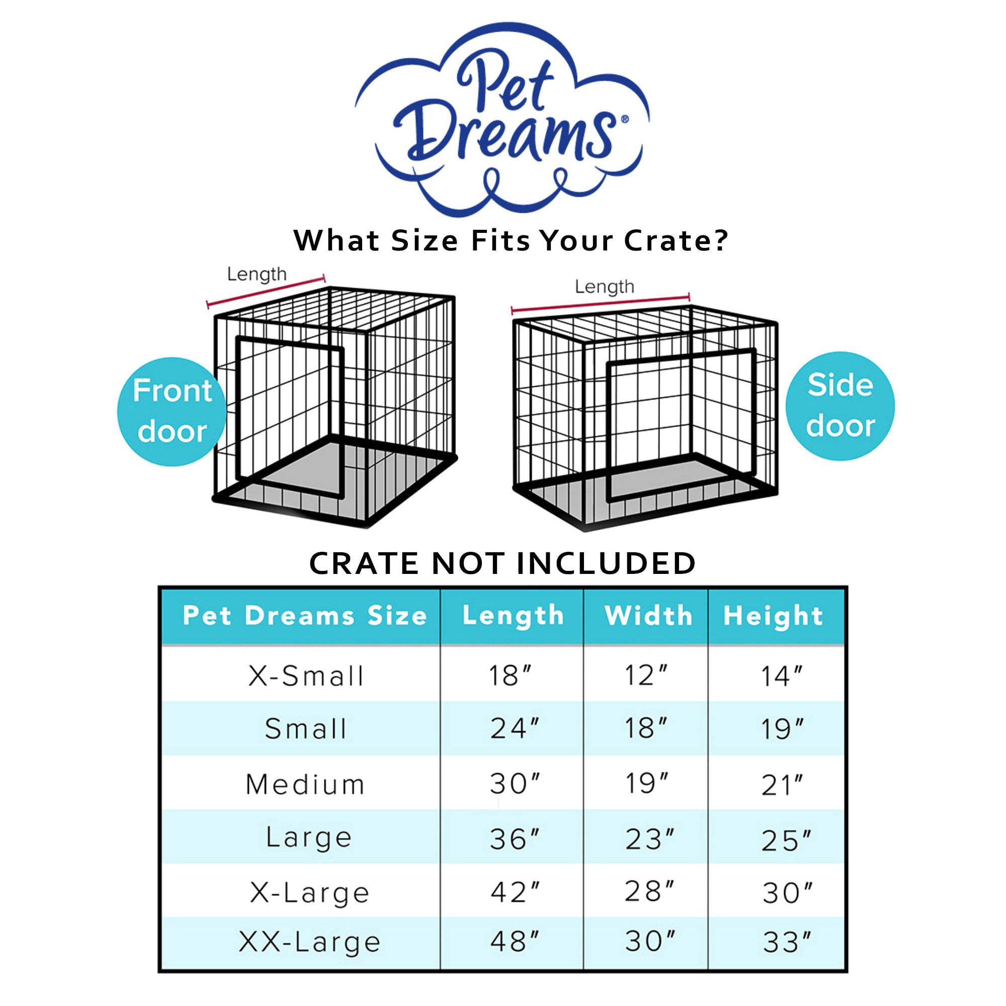 Pet Dreams Dog Crate Bumper - for Single Door and Double Door Dog Crate， Eco Friendly Bumper Pads for Wire Dog Crate， for Paw， Collar， Dog Tail Protector， Graphite Grey， X Small  18 Inch Dog Bumper