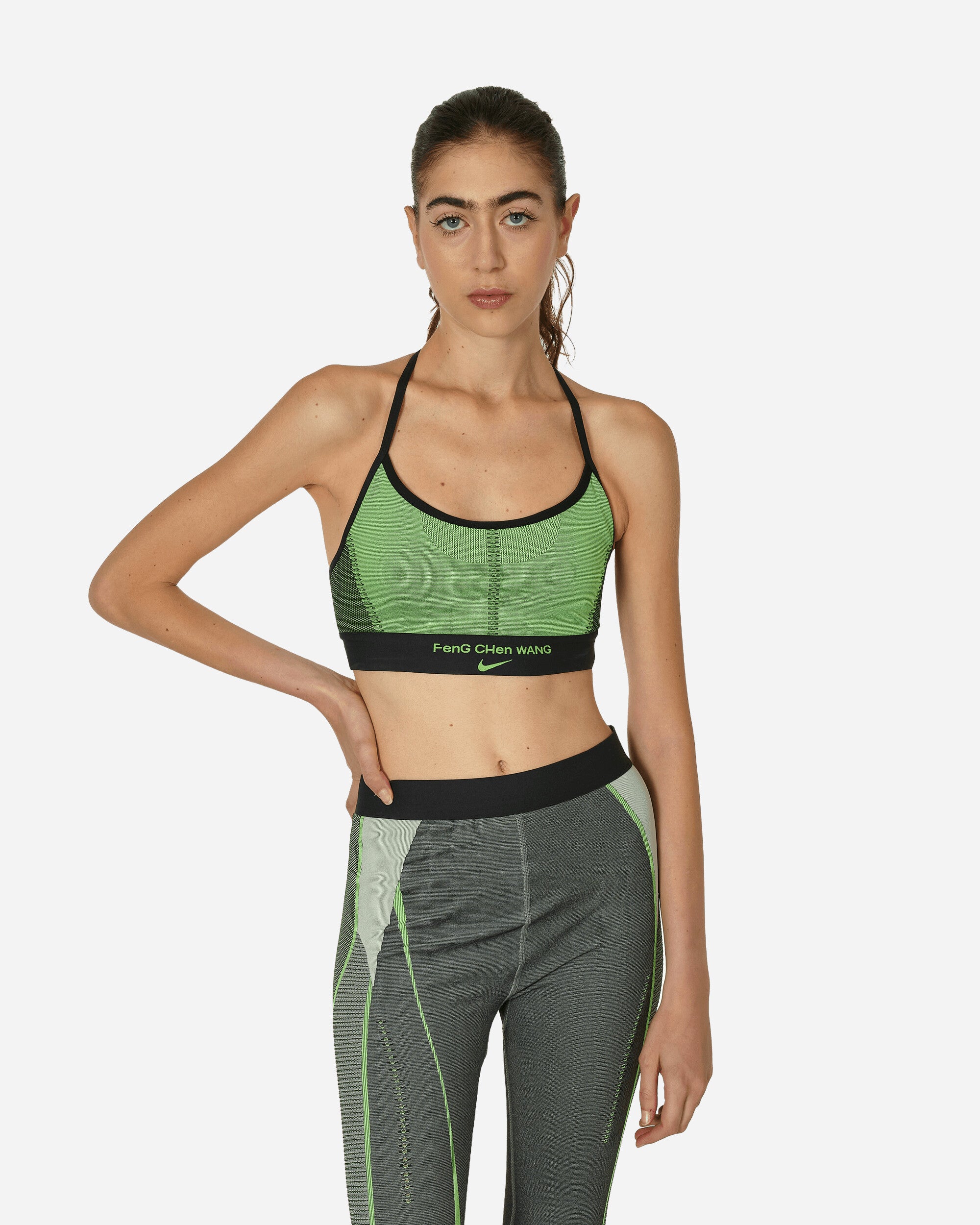 Feng Chen Wang Bra Black / Action Green