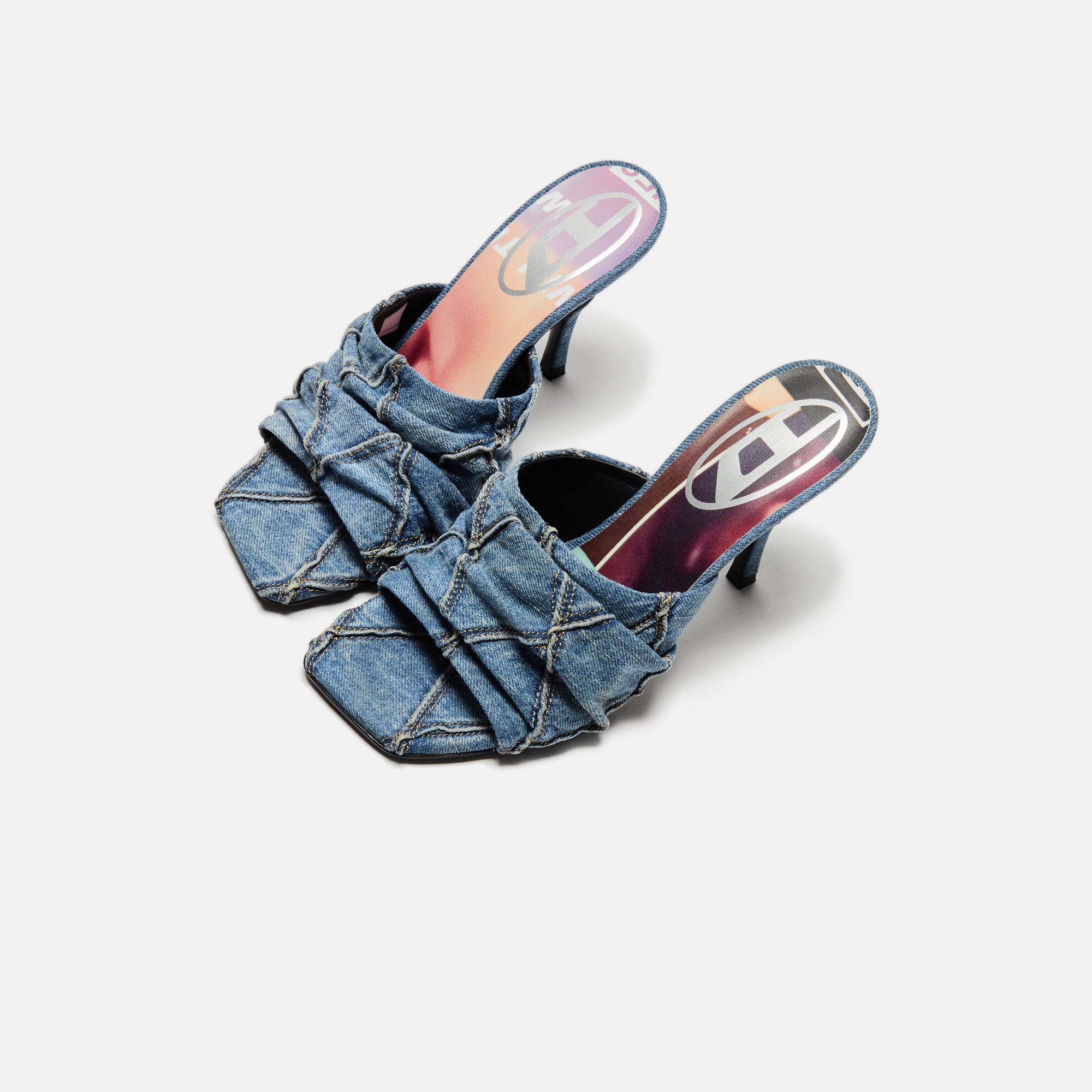 Diesel D-SYDNEY Sandal - Bleached Washed Denim