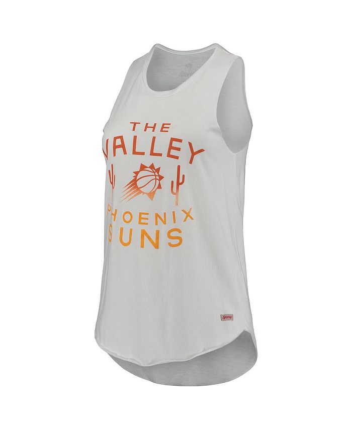 Women's White Phoenix Suns Janie Tri-Blend Tank Top