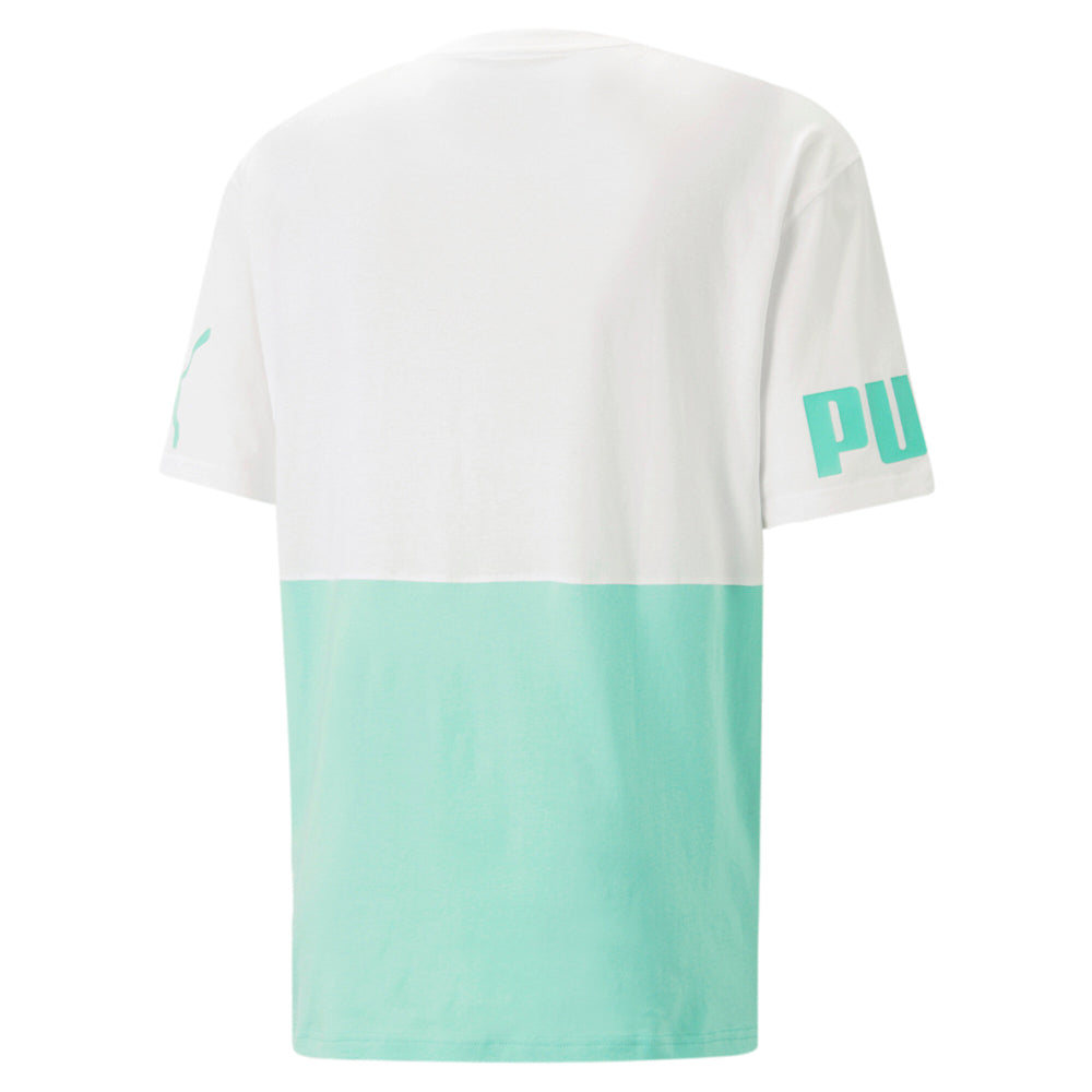 Power Colorblock Logo Crew Neck Short Sleeve T-Shirt