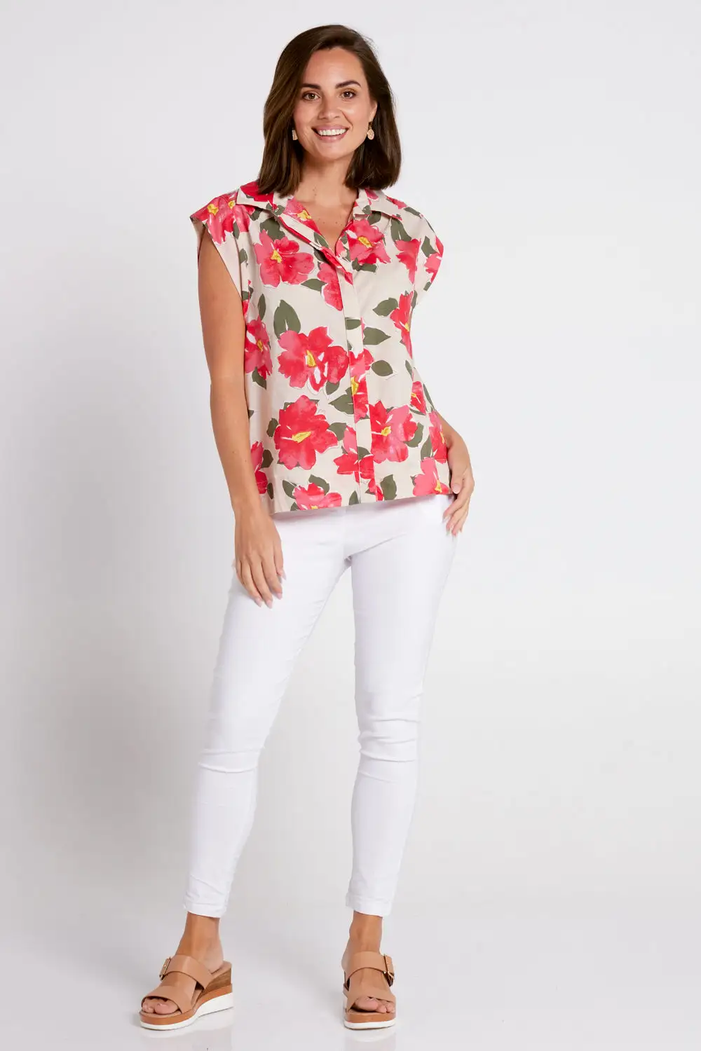 Fallon Cotton Shirt - Raspberry