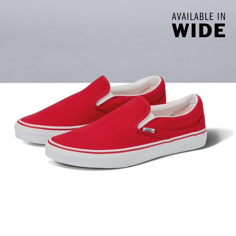 Customs Racing Red Slip-On Wide