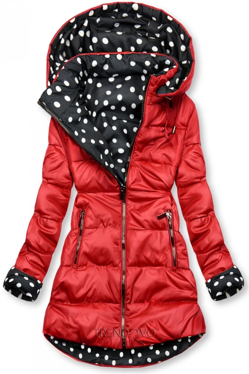Ladies double-sided parka coat