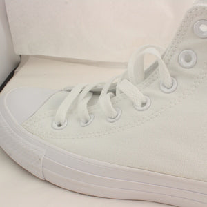 Mens Converse All Star Hi White Mono Trainers