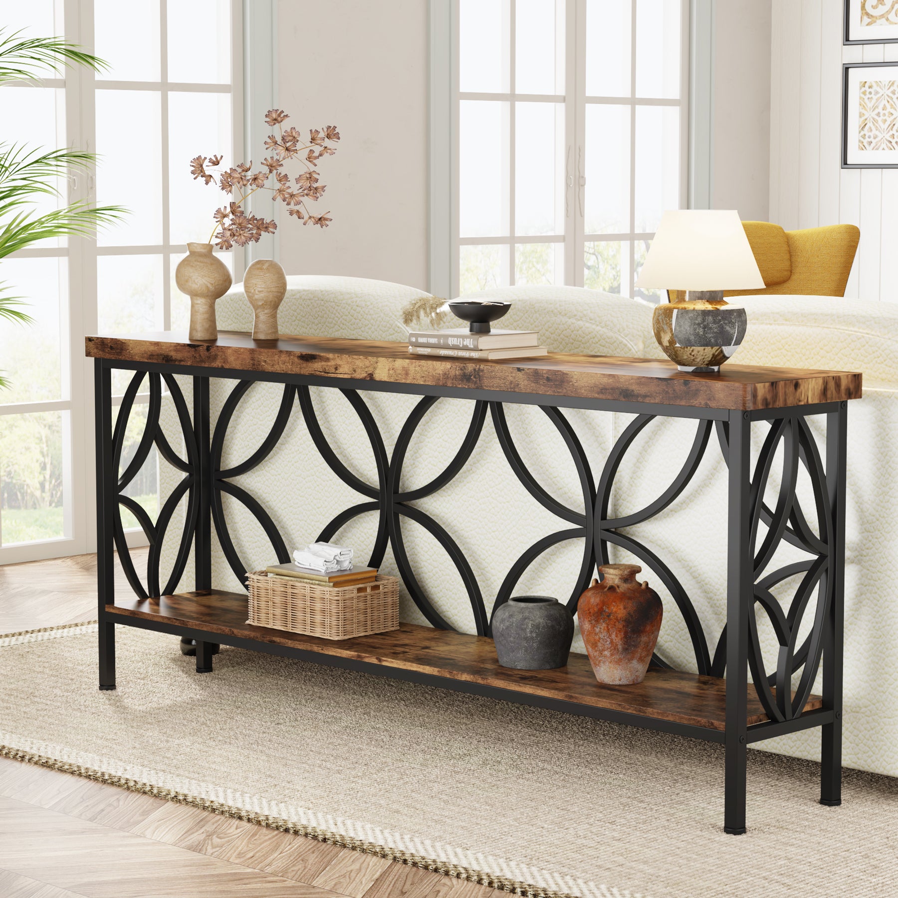 2-Tier Console Table, 70.9