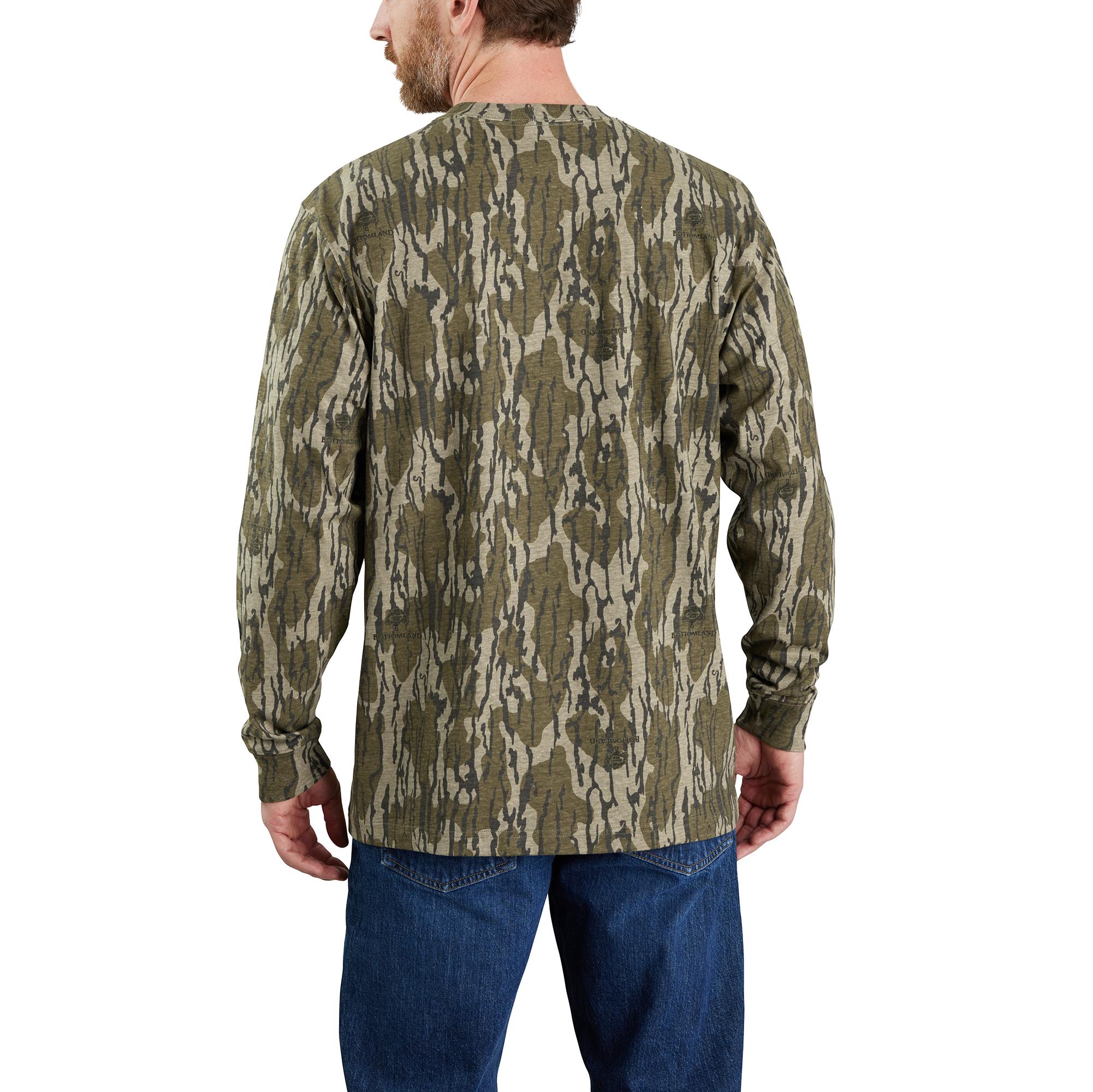 Carhartt Men's Loose Fit Camo Logo Graphic Long Sleeve Tee