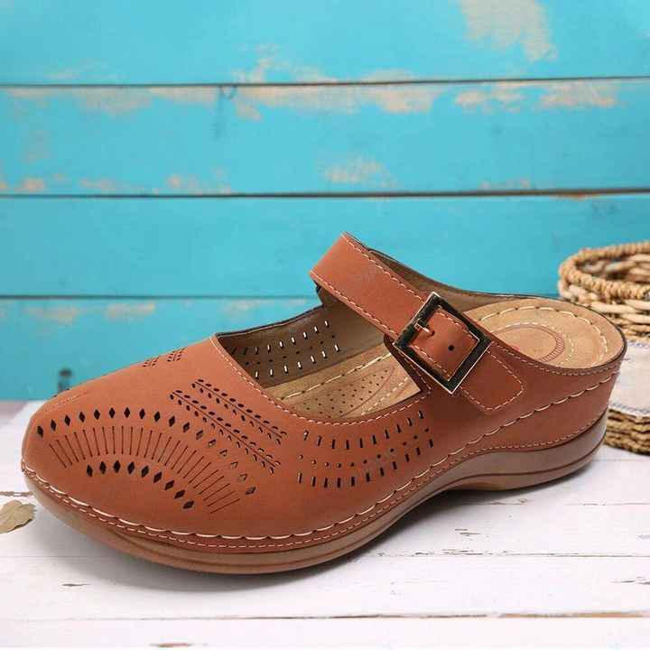 BIG BUCKLE NATURAL LEATHER Sandals