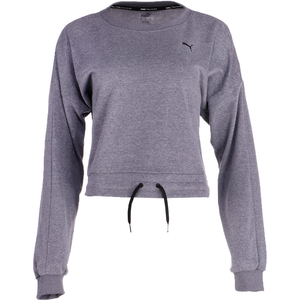 French Terry Crew Neck Drawstring Sweatshirt