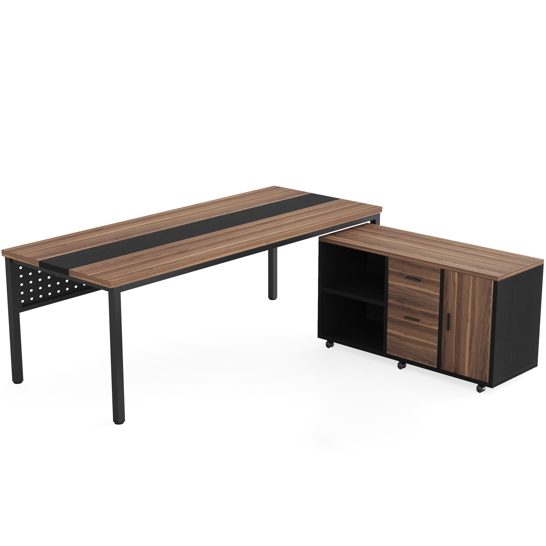 Industrial L-Shaped Desk, 71