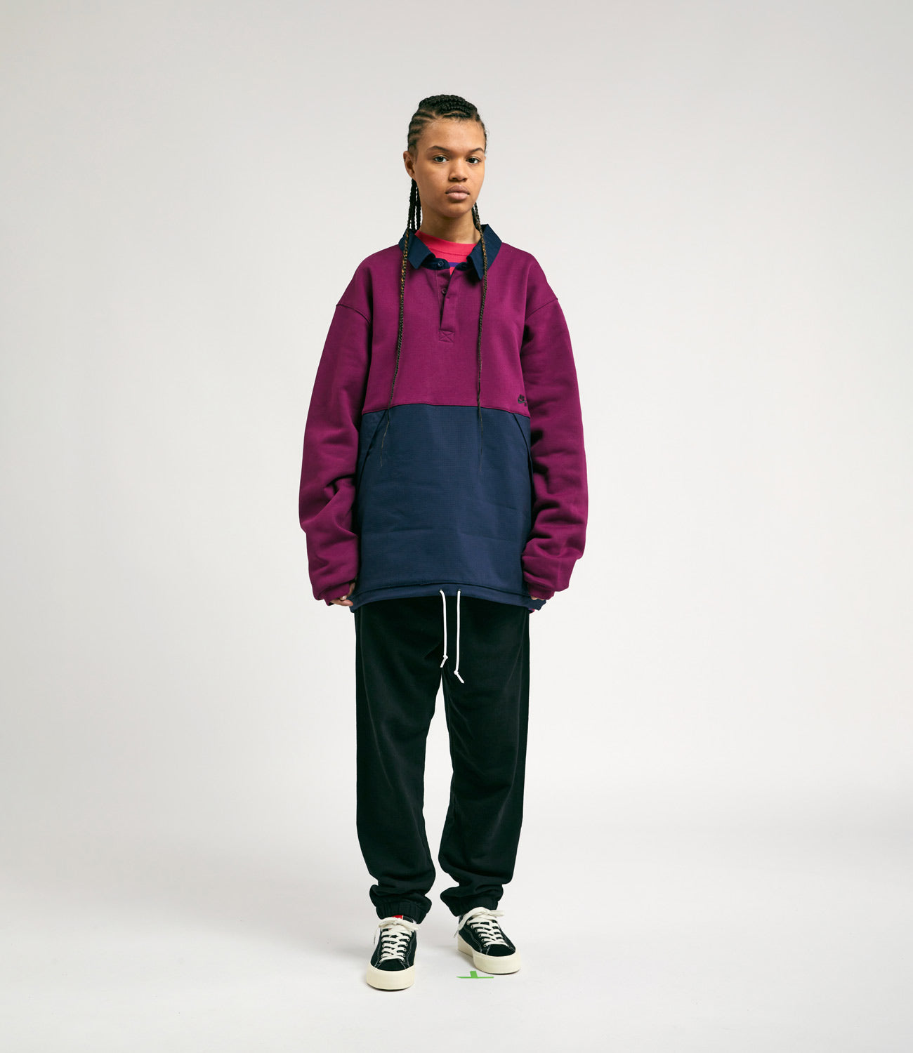 Nike SB Rugby Pullover Jacket - Sangria / Obsidian / Obsidian / Black