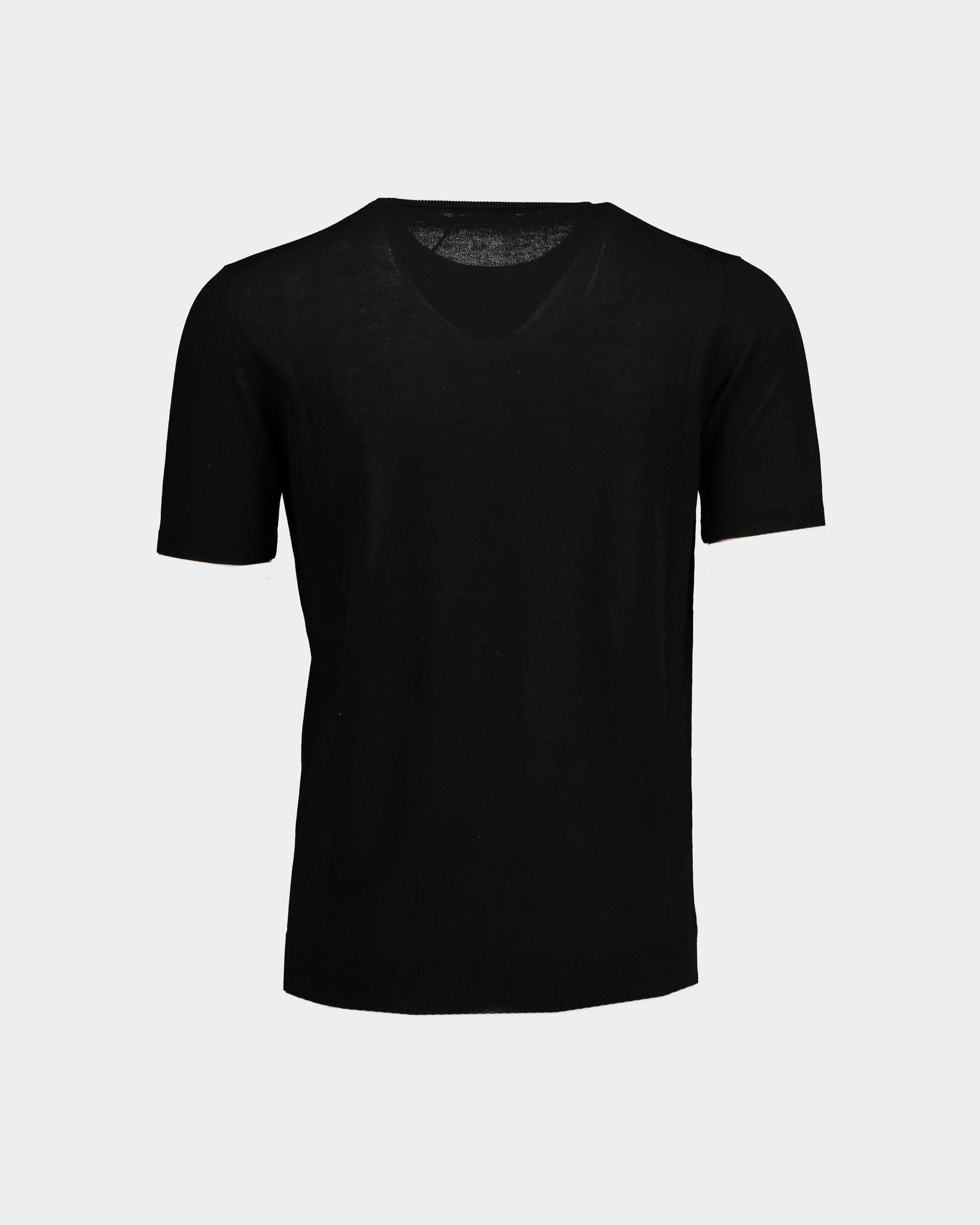 T-shirt filato di cotone nero