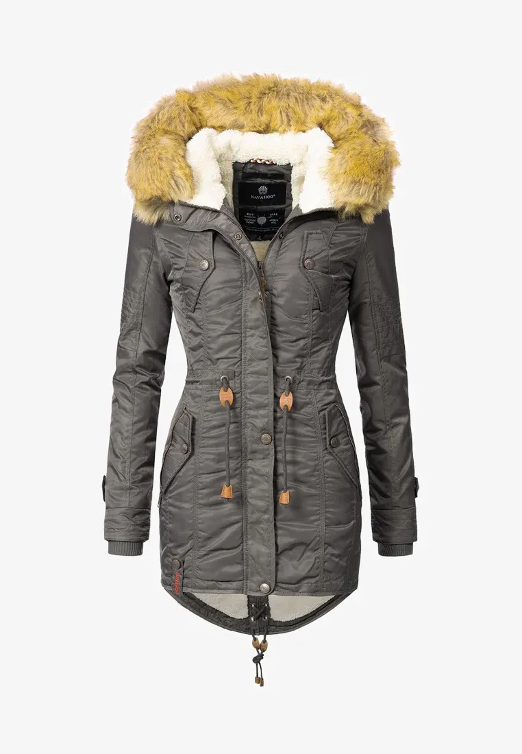 Women's padded parka coat Red wine