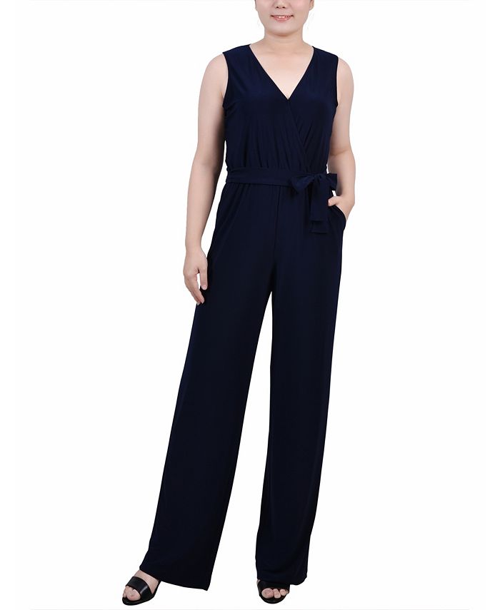 Women's Sleeveless Surplice Jumpsuit