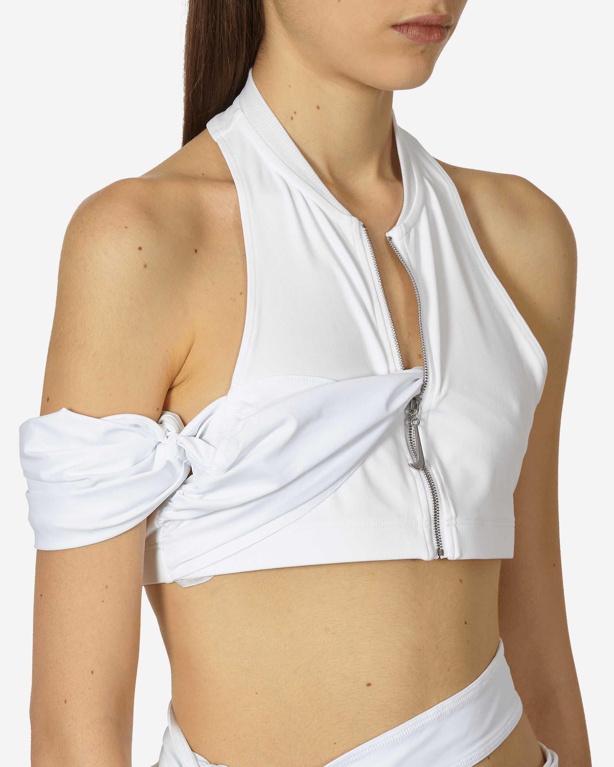 JACQUEMUS Halter Top White