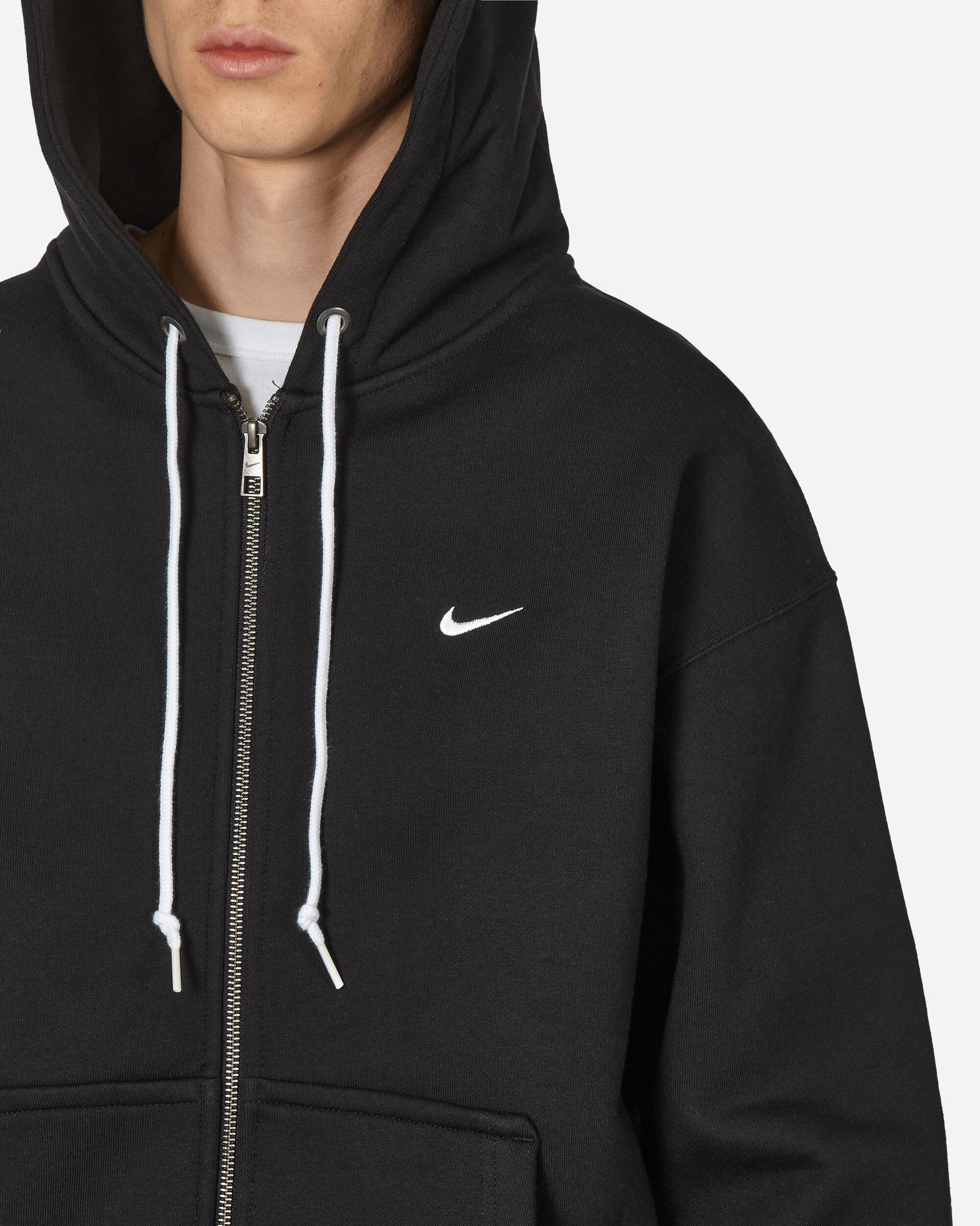 Solo Swoosh Full-Zip Hooded Sweatshirt Black