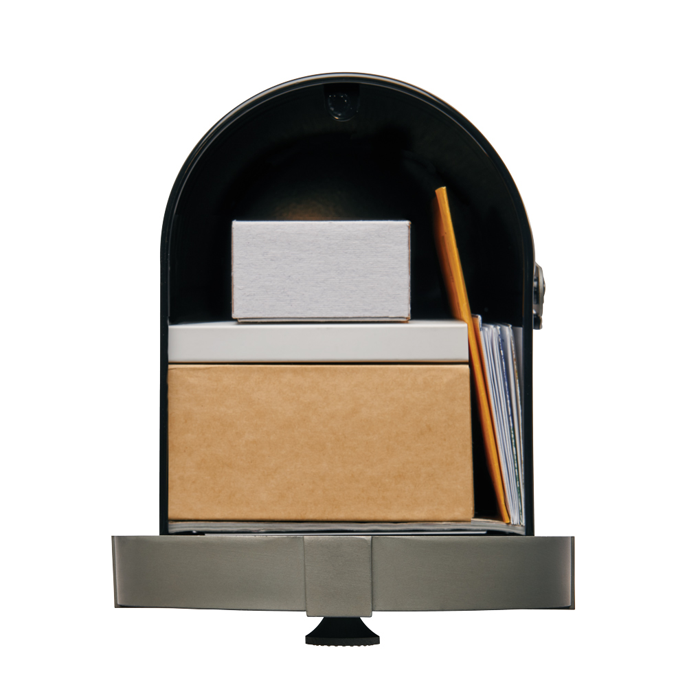 Gibraltar Mailboxes Large Glossy Black Steel Post Mounted Mailboxes