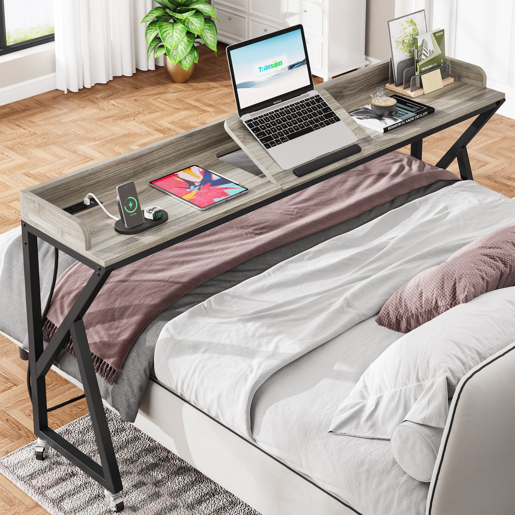 Mobile Overbed Table, 70.9