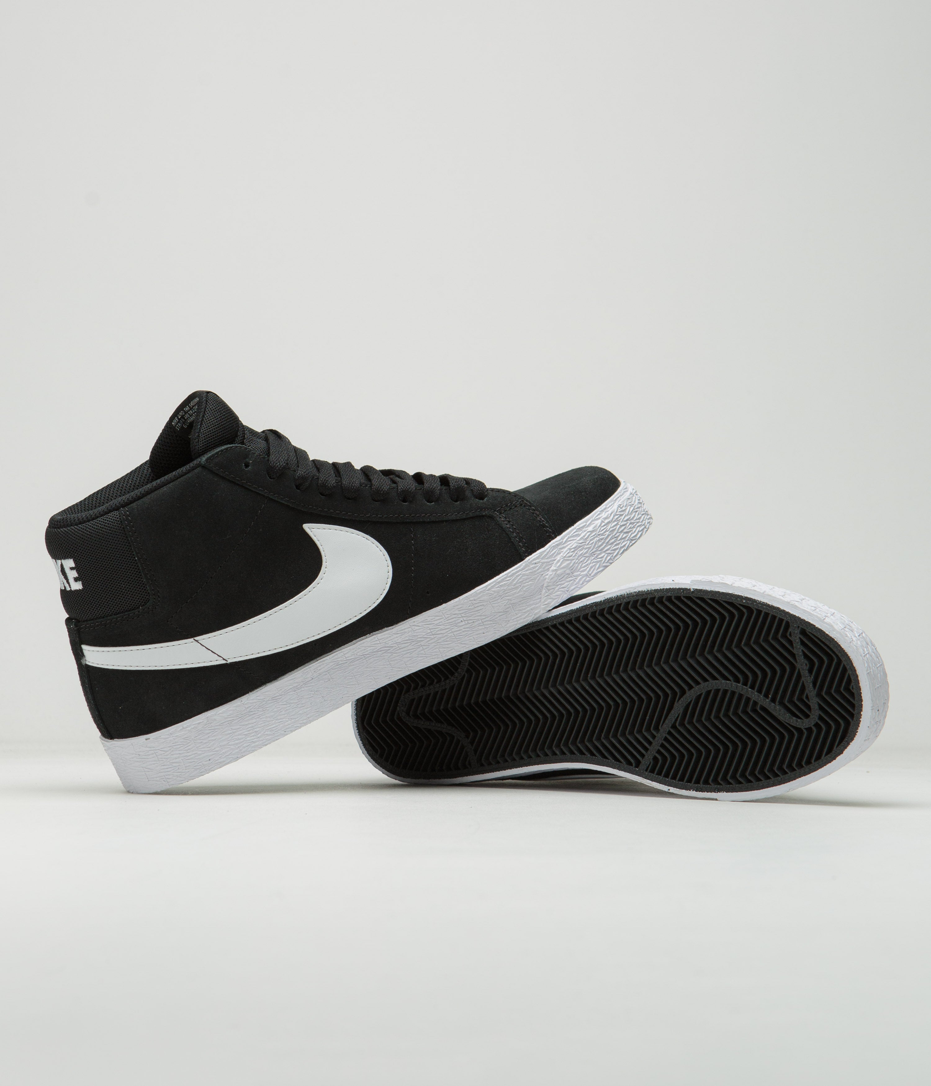 Nike SB Blazer Mid Shoes - Black / White - White - White