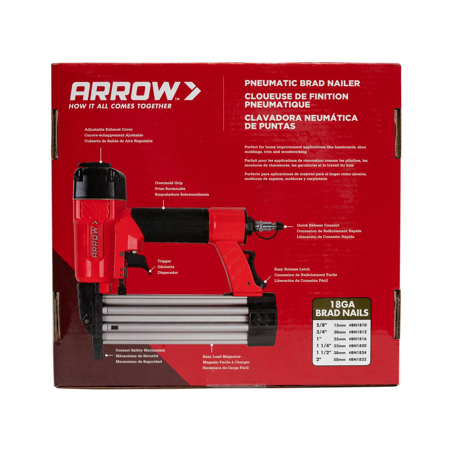 Arrow PT18G 18 Gauge Oil-Free Pneumatic Brad Nail Gun
