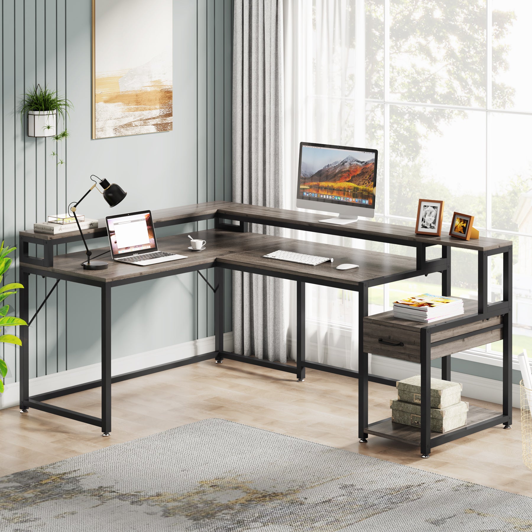 Reversible L-Shaped Desk, 68