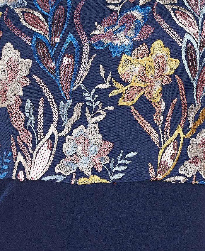 Women's Floral Embroidered Palazzo Jumpsuit