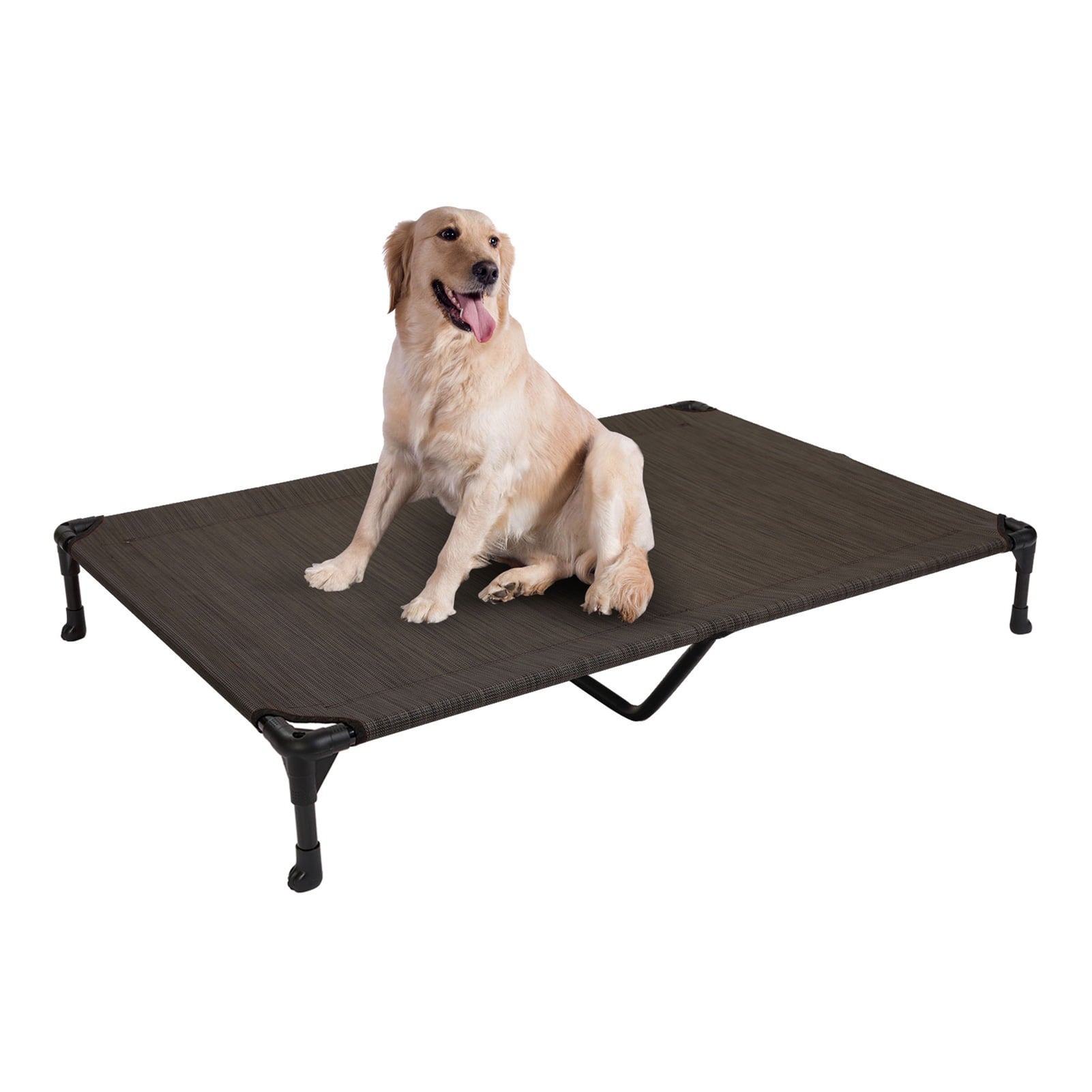 Veehoo Cooling Elevated Dog Bed， Portable Raised Pet Cot with Washable Mesh， X Large， Brown